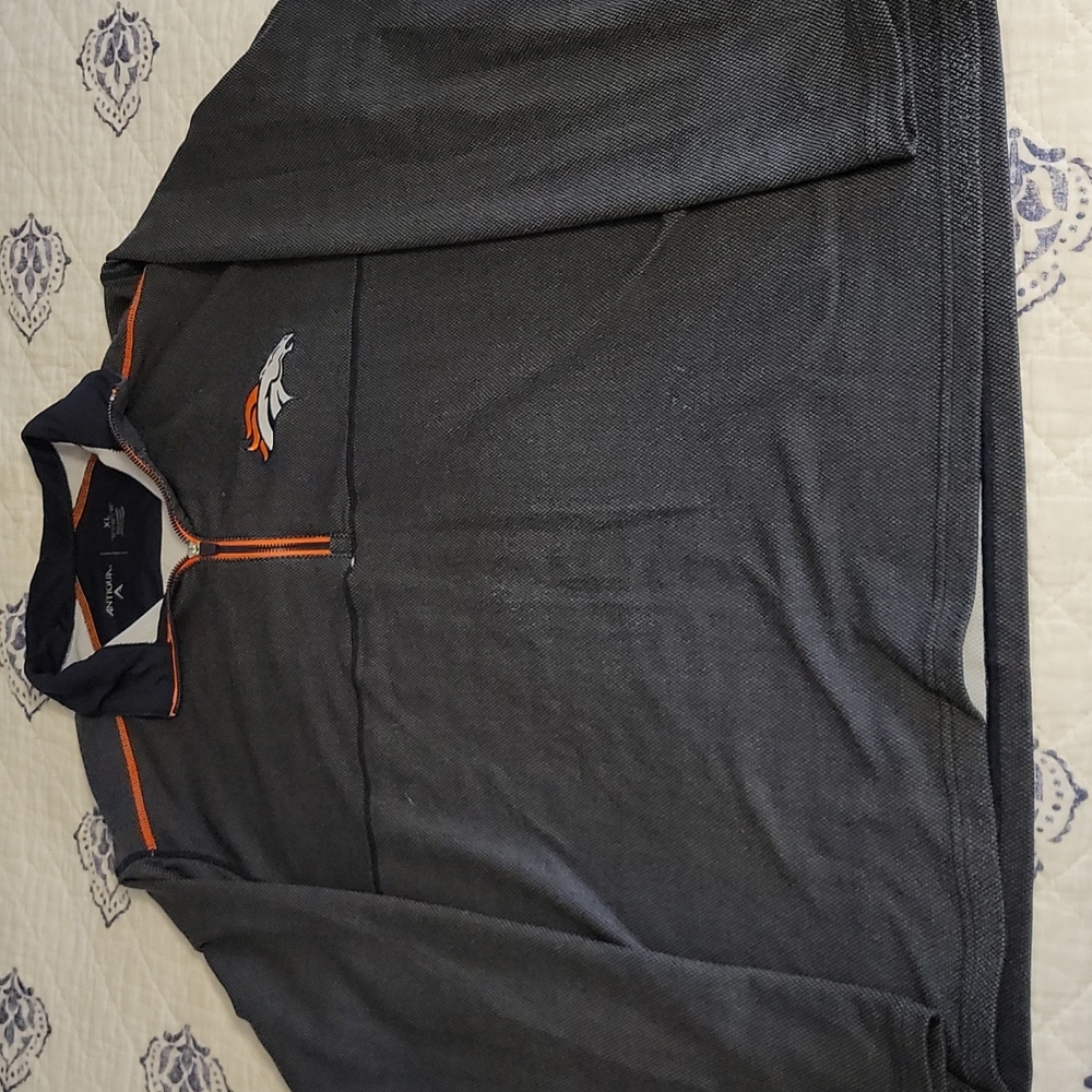 Antigua 1/4 Zip Denver Broncos Pullover Sz XL
